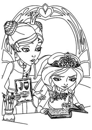 Царевны — раскраска 17