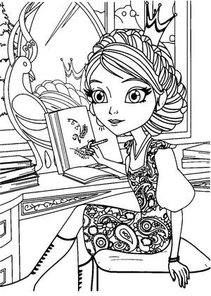 Царевны — раскраска 18