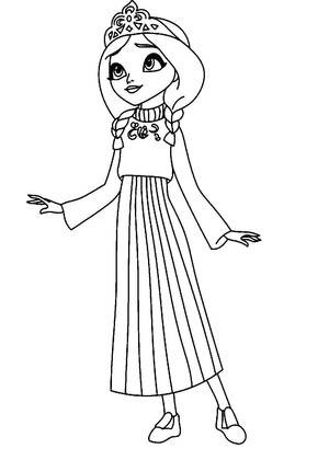 Царевны — раскраска 4