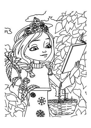 Царевны — раскраска 5