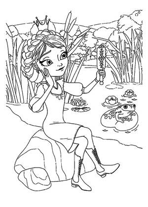 Царевны — раскраска 6