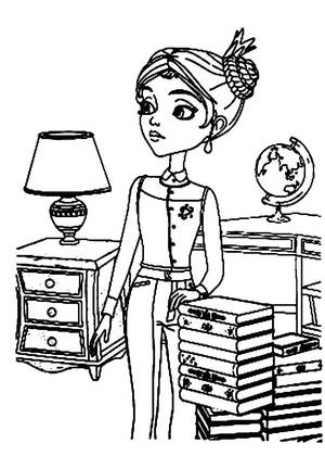 Царевны — раскраска 7