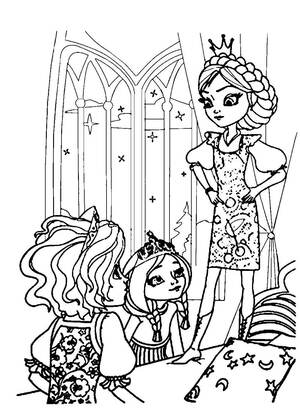 Царевны — раскраска 8