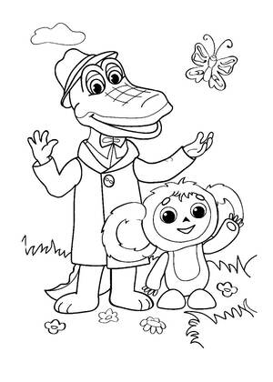 Раскраски Чебурашка Чебурашка – раскраска 16