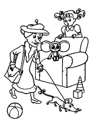 Раскраски Чебурашка Чебурашка – раскраска 18