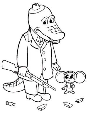 Раскраски Чебурашка Чебурашка – раскраска 19