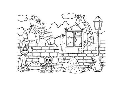 Раскраски Чебурашка Чебурашка – раскраска 23