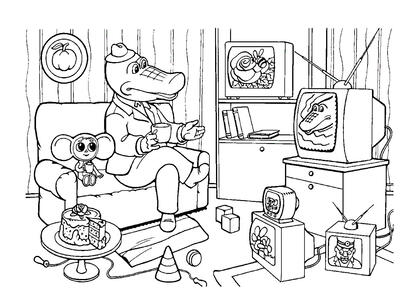 Раскраски Чебурашка Чебурашка – раскраска 25