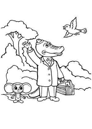 Раскраски Чебурашка Чебурашка – раскраска 8