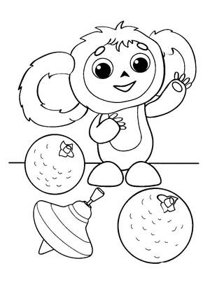 Раскраски Чебурашка Чебурашка – раскраска 9