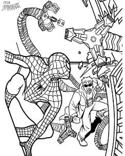 Раскраски Человек паук Человек паук