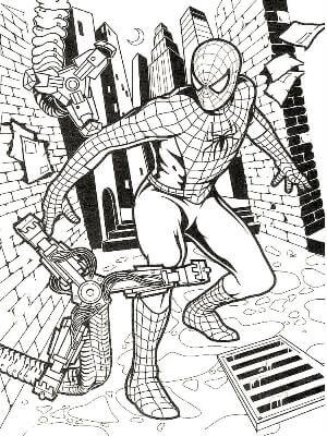 Раскраски Человек паук Человек паук