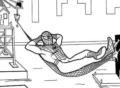 Раскраски Человек паук Человек паук