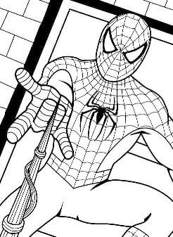 Раскраски Человек паук Человек паук