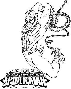 Раскраски Человек паук Человек паук