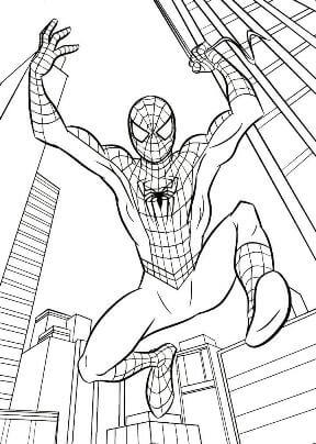 Раскраски Человек паук Человек паук