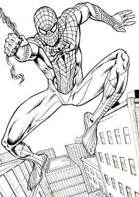 Раскраски Человек паук Человек паук