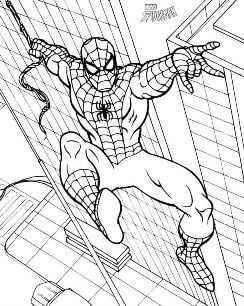Раскраски Человек паук Человек паук