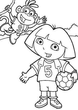 Даша-путешественница — раскраска 10