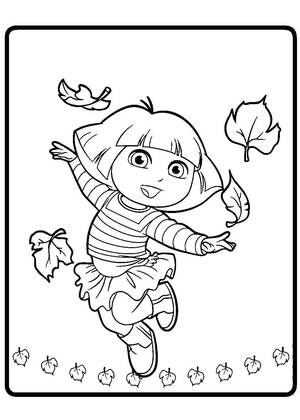 Даша-путешественница — раскраска 12