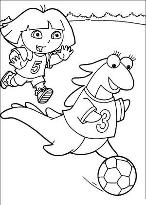 Даша-путешественница — раскраска 14