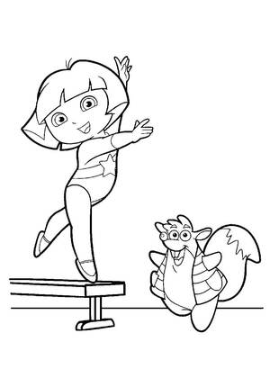 Даша-путешественница — раскраска 15