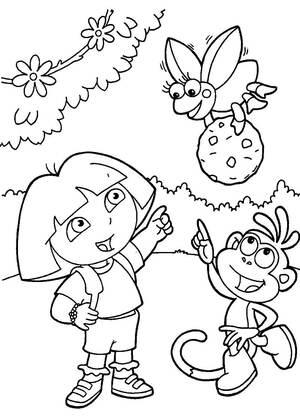 Даша-путешественница — раскраска 16