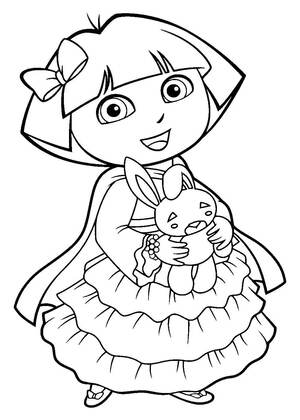 Даша-путешественница — раскраска 17