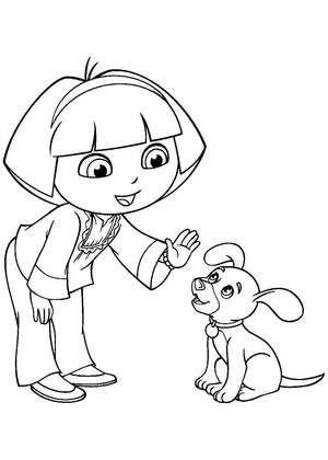 Даша-путешественница — раскраска 19