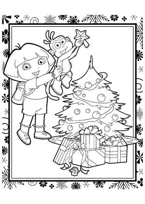 Даша-путешественница — раскраска 2