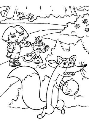 Даша-путешественница — раскраска 20