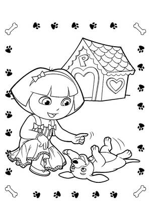 Даша-путешественница — раскраска 21