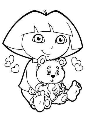 Даша-путешественница — раскраска 22