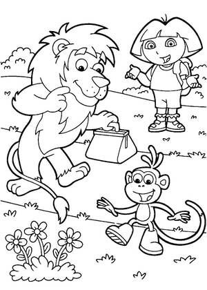 Даша-путешественница — раскраска 23