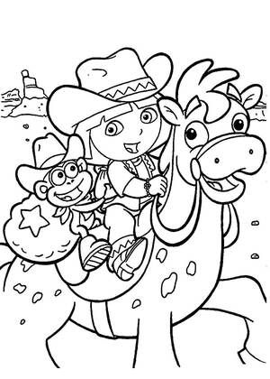 Даша-путешественница — раскраска 24