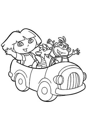 Даша-путешественница — раскраска 25