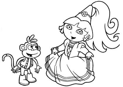 Даша-путешественница — раскраска 27