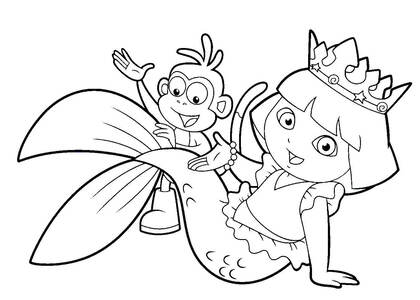 Даша-путешественница — раскраска 29