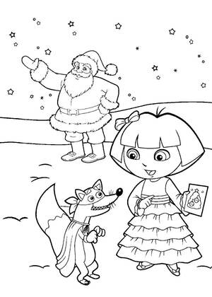 Даша-путешественница — раскраска 3