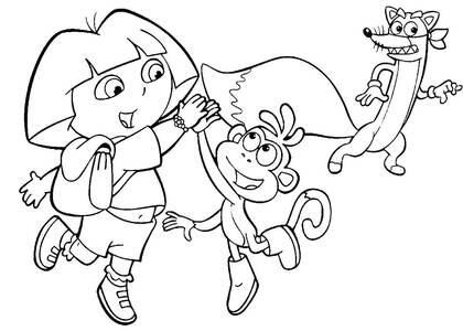 Даша-путешественница — раскраска 30