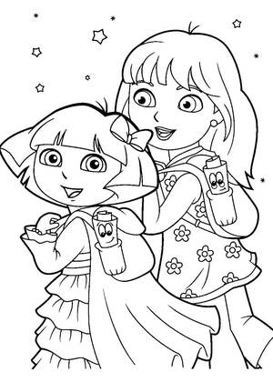 Даша-путешественница — раскраска 6