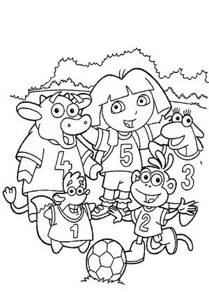 Даша-путешественница — раскраска 8