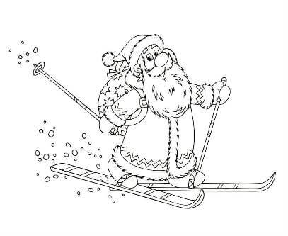 Раскраски Дед Мороз Дед Мороз — раскраска 11