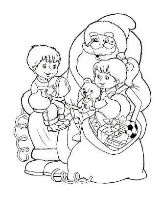 Раскраски Дед Мороз Дед Мороз — раскраска 12