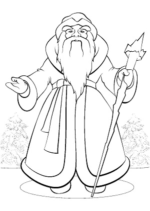Раскраски Дед Мороз Дед Мороз — раскраска 36