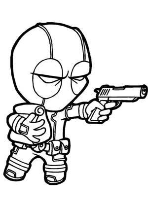 Дэдпул раскраска 10