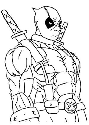 Дэдпул раскраска 17