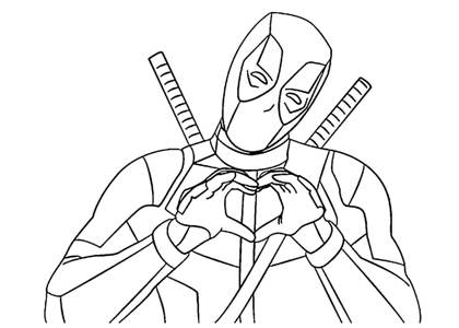 Дэдпул раскраска 2