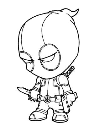 Дэдпул раскраска 20