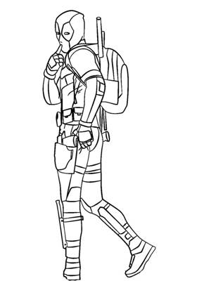 Дэдпул раскраска 8